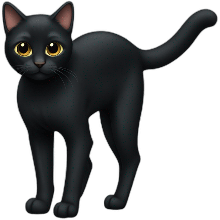 all-black-cat-body-cut-tail emoji