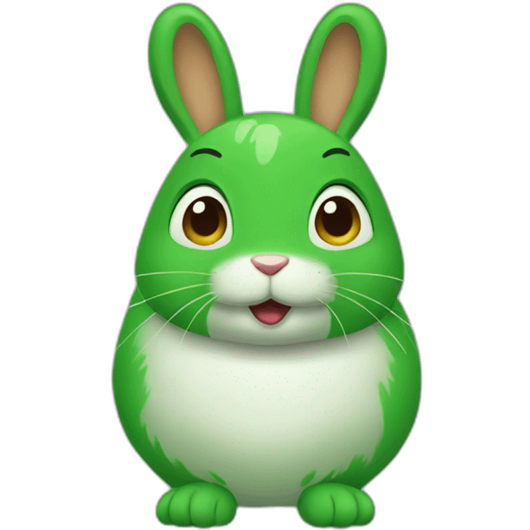 Green rabbit emoji