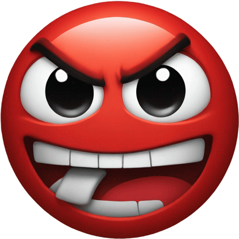 Red angry smiley face emoji