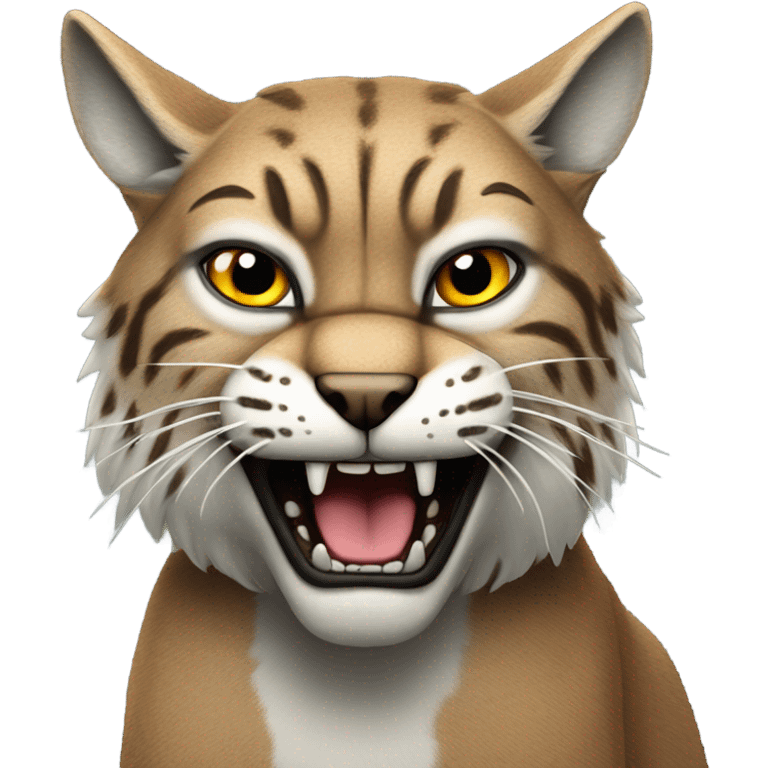 mean bobcat in emoji