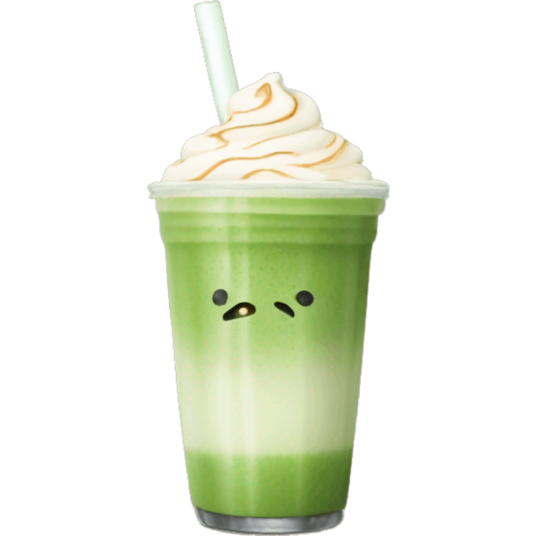 ice matcha latte  emoji