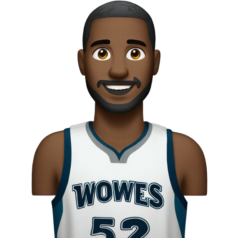 Guy wearing a timberwolves jersey emoji