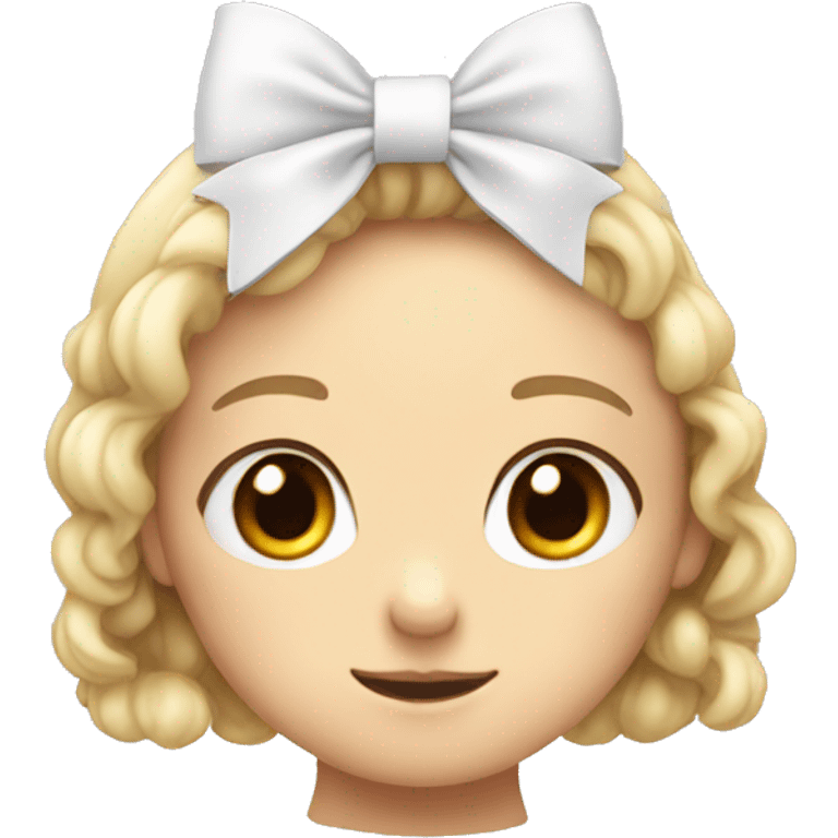 Cute white bow emoji