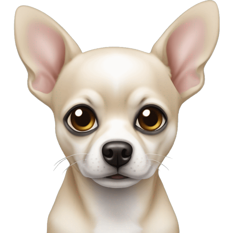 perro chiwawa negro lengua afuera emoji