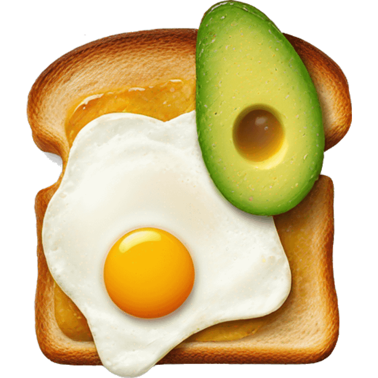 Avo toast with fried egg emoji