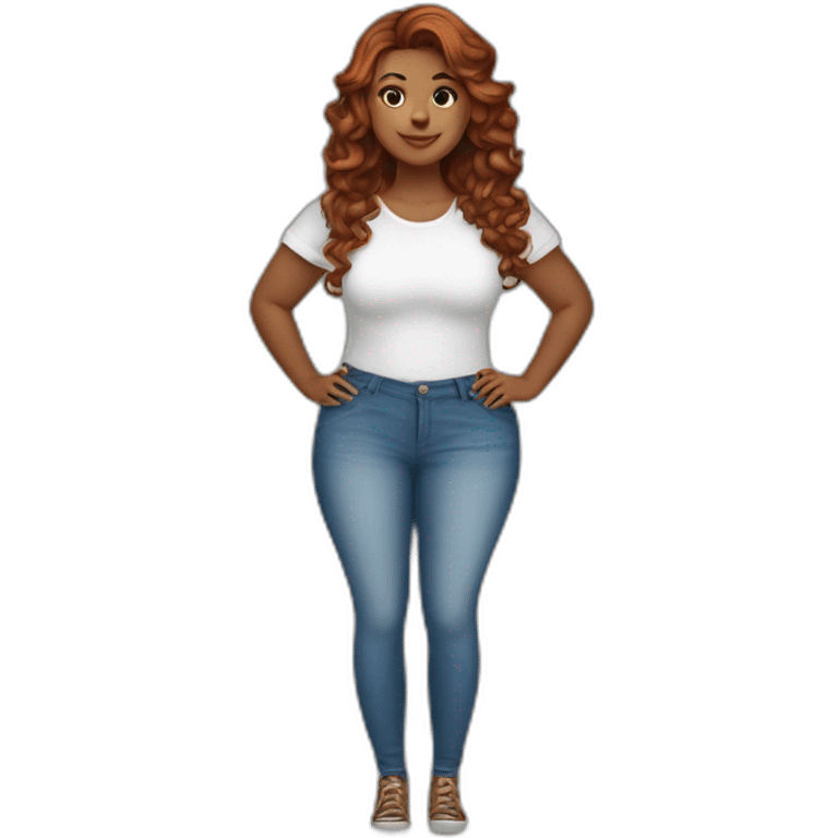 Full body Curvy beauty балерина кланяется зрителям emoji