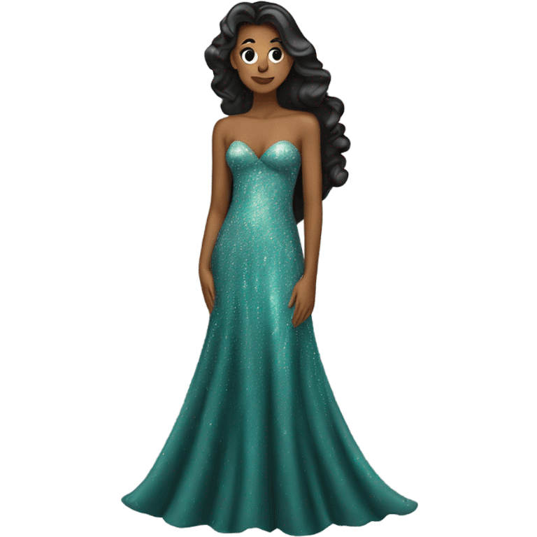 sparkly long gown emoji