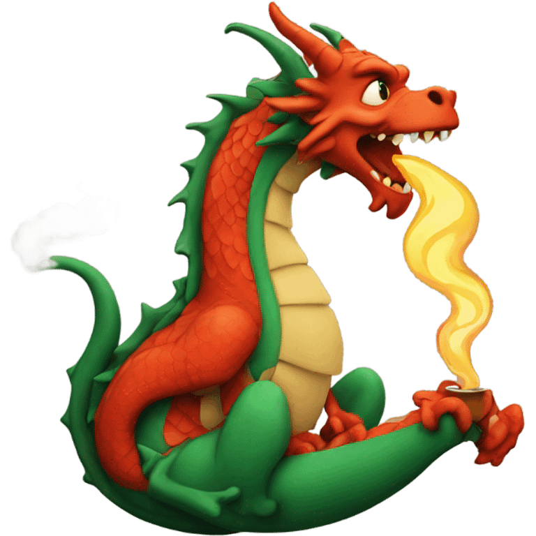 dragon smoking  emoji