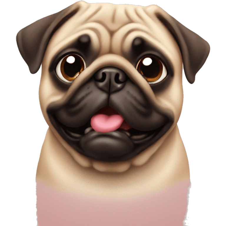 pug sending kisses emoji