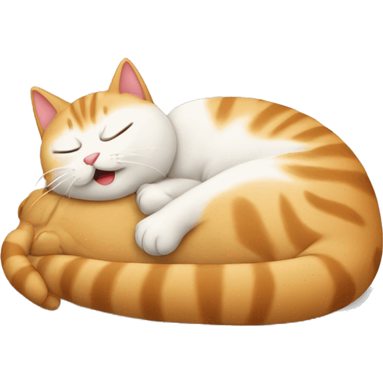 cat snoring on back emoji