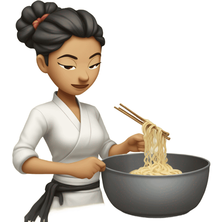 Noodle lady emoji