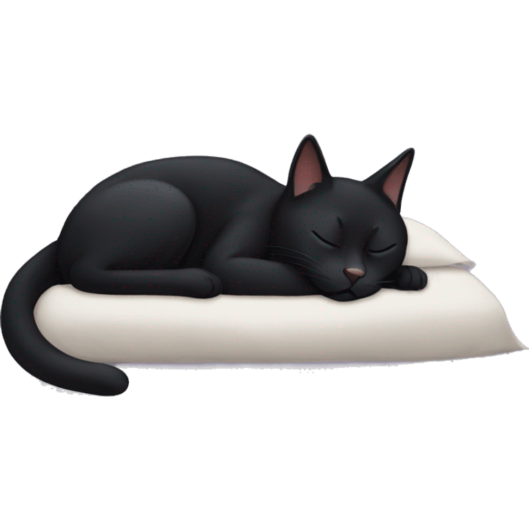 Sleeping black cat emoji