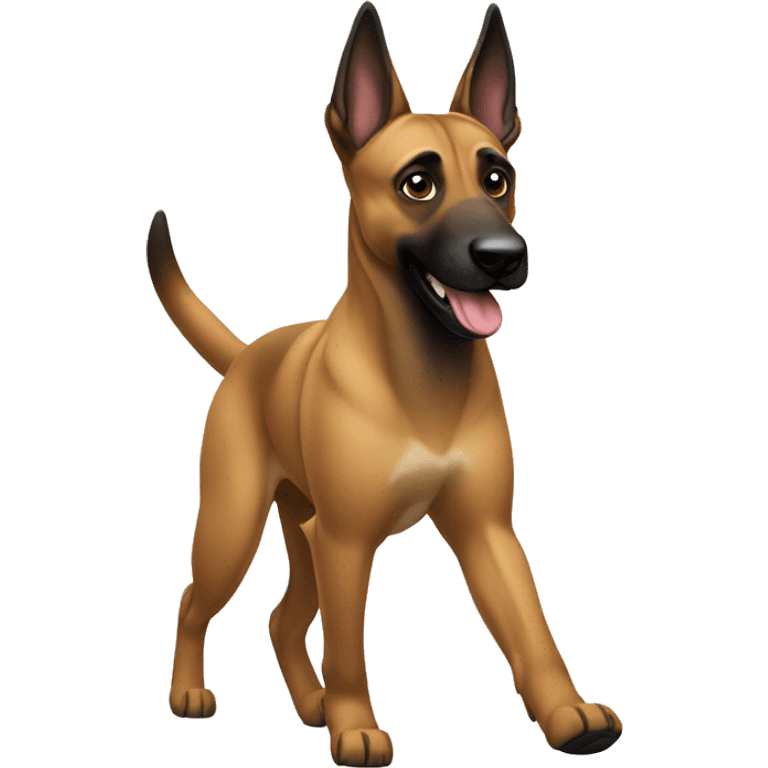 malinois dog marche, walking like human emoji