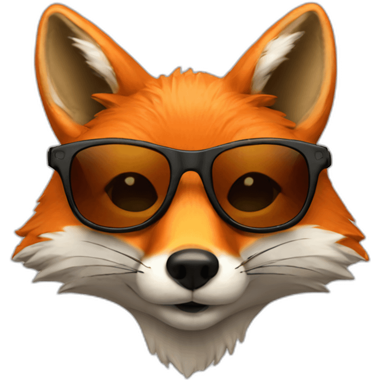 Fox with sunglasses emoji