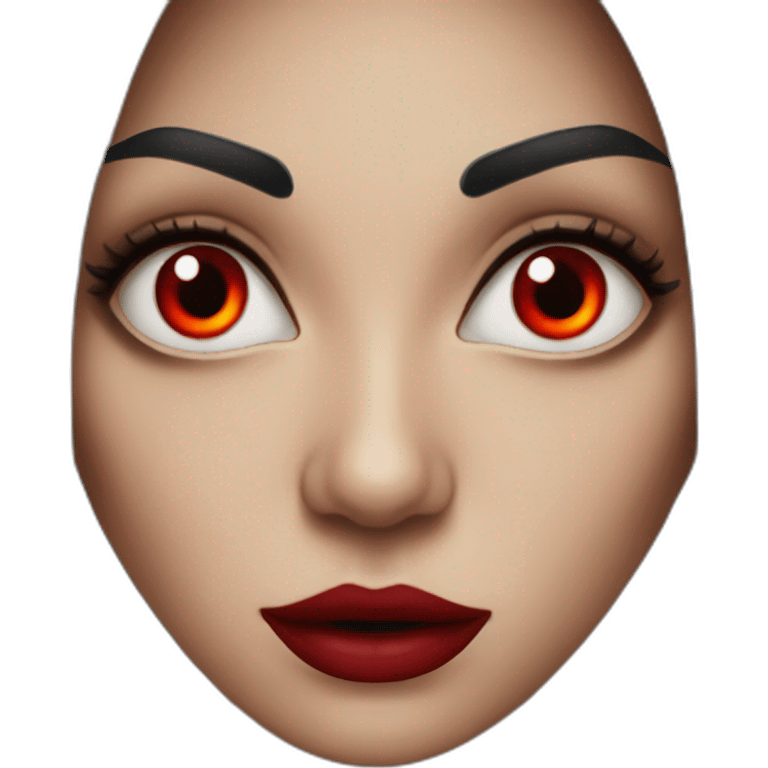 realistic dracula woman red eyes emoji