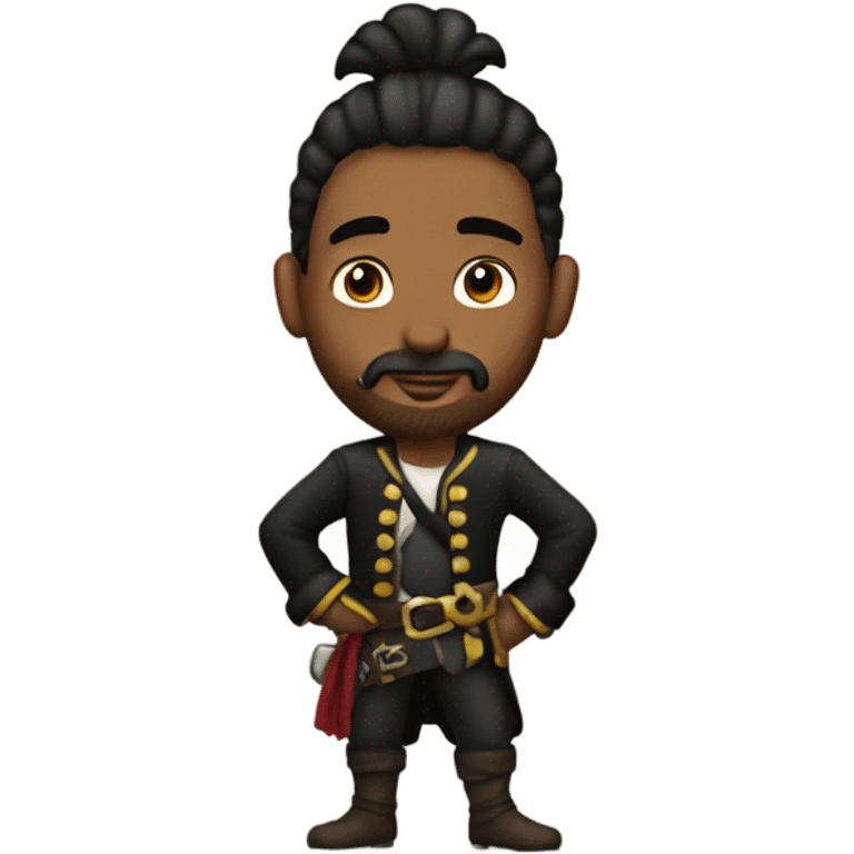 Pirate with man bun emoji