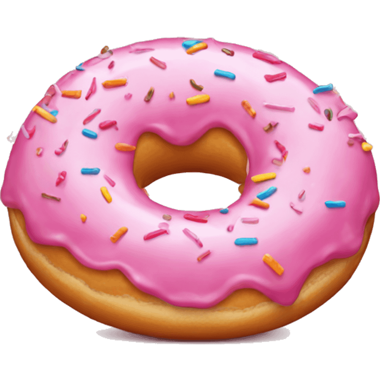 A Pink Donut with sprinkles emoji