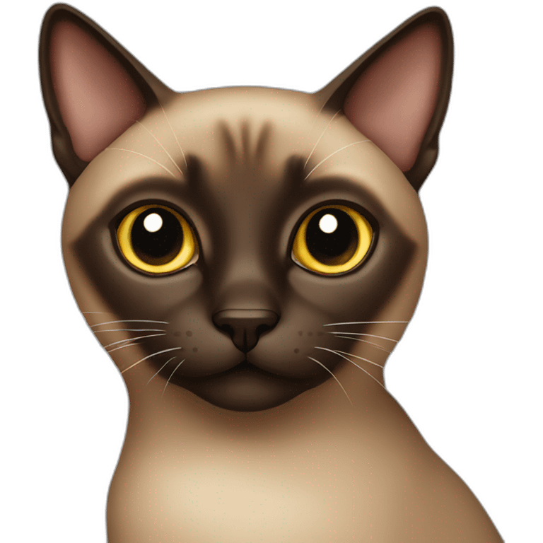 Dark Brown Siamese cat emoji