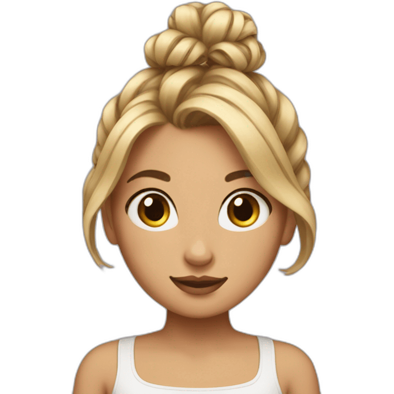 Bun Hair Girl emoji