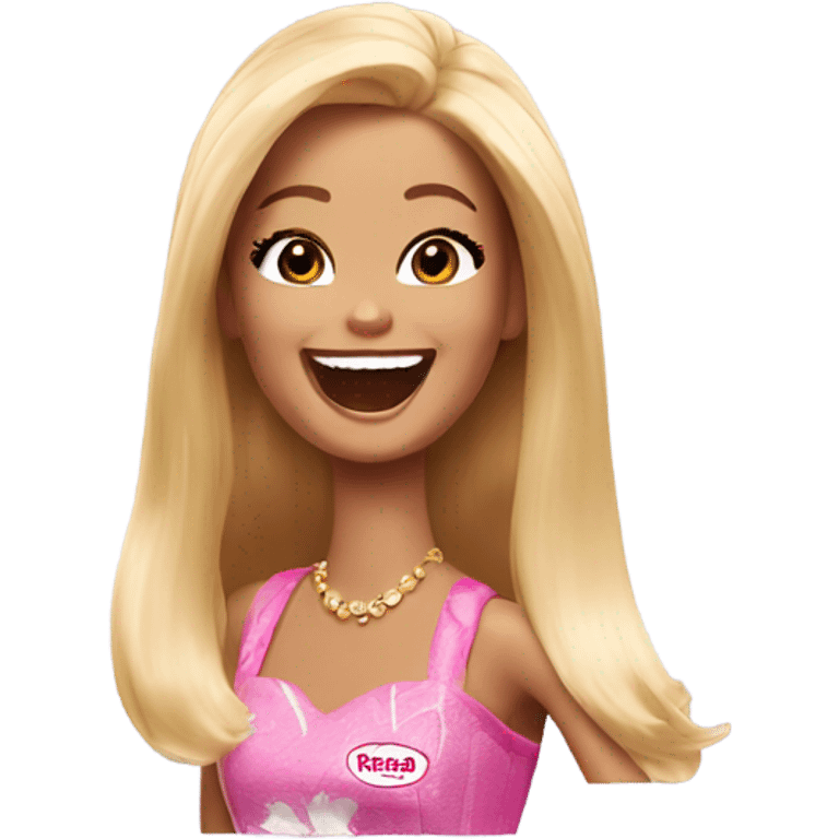 Barbie laughing emoji