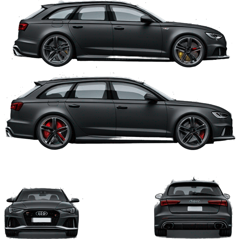 black audi rs6 emoji