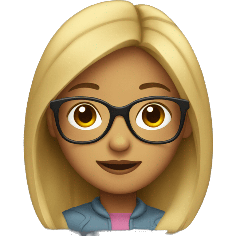 Girl with glasses  emoji