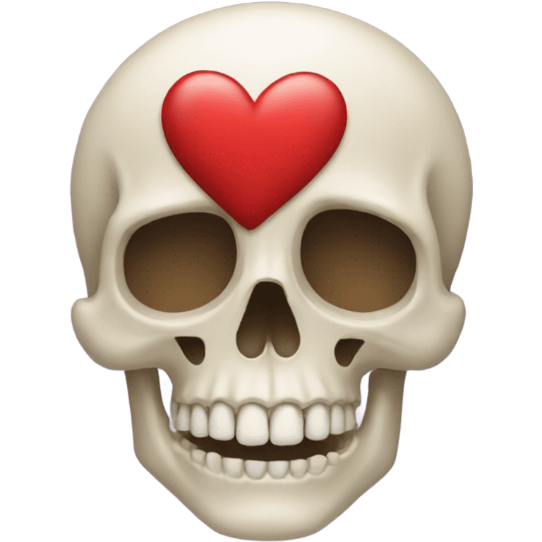 Skull with hearts emoji