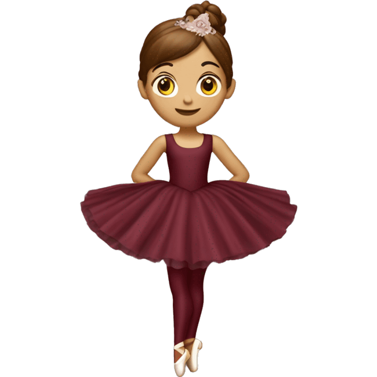 burgundy music box with white ballerina standing back emoji