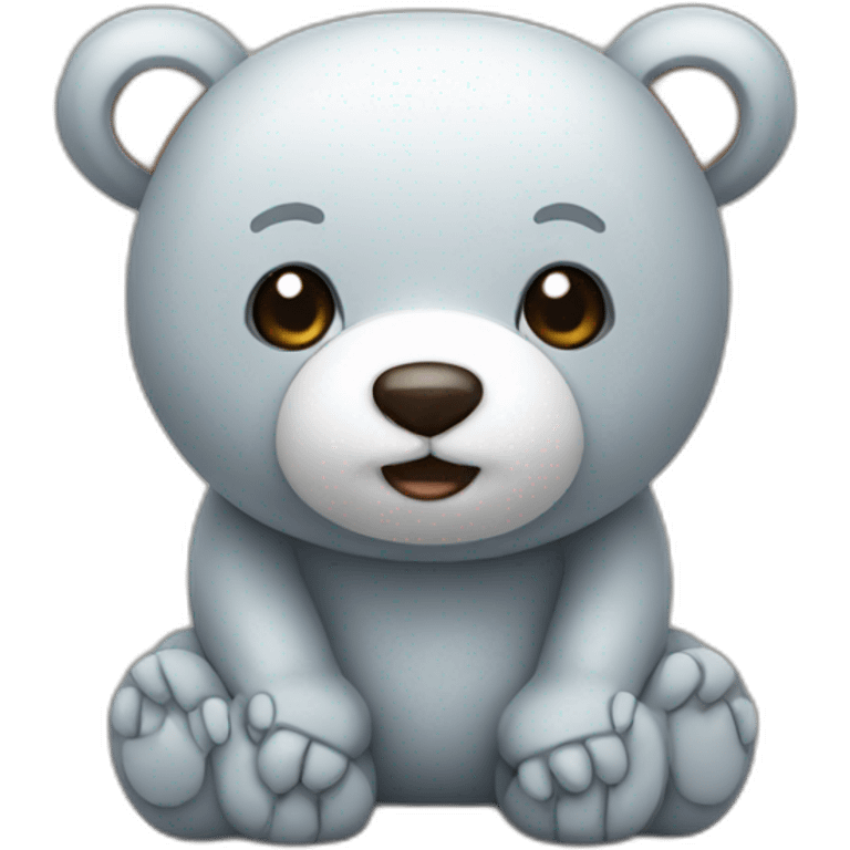 coding cute bear emoji