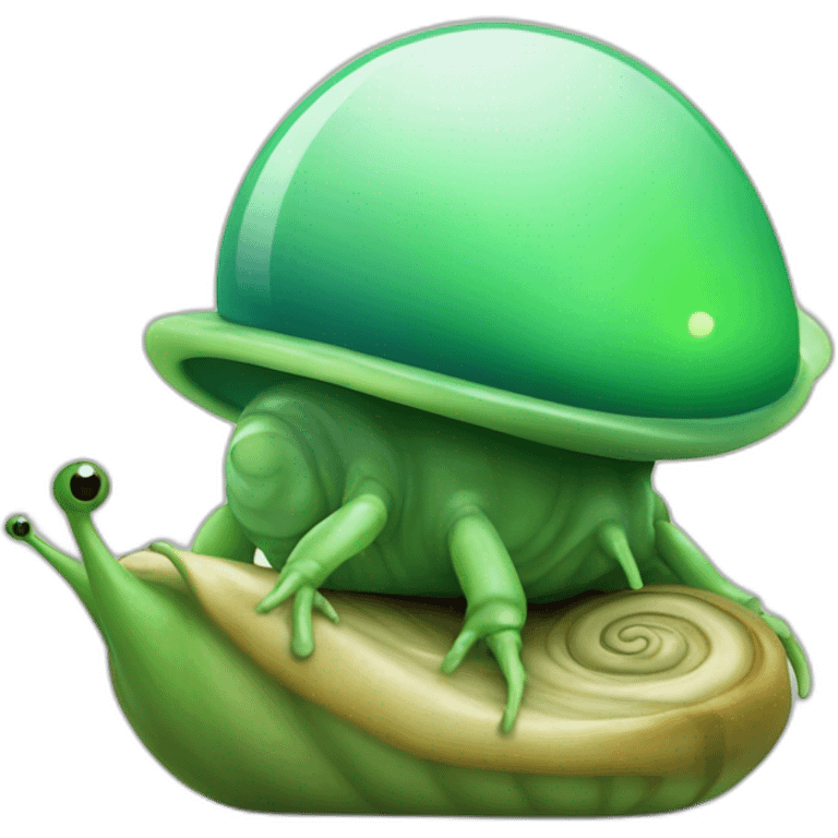 Alien sur un escargot emoji