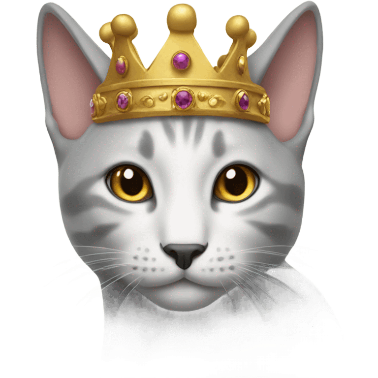 Cat wearing a crown emoji