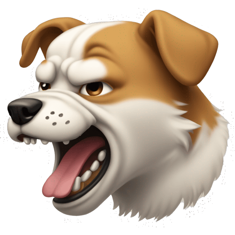 angry dog baring teeth emoji