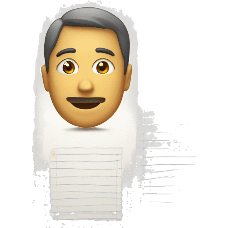 study notes on white background emoji