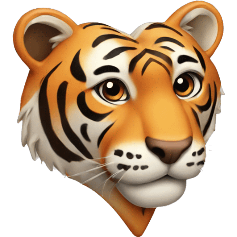 Tiger love heart emoji