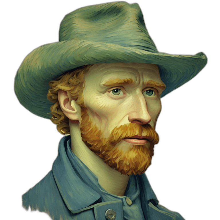 Vincent Van Gogh pintando emoji emoji