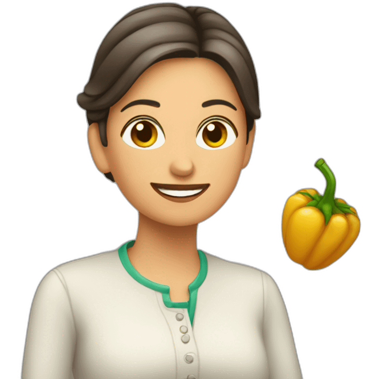 señora haciendo una huerta emoji