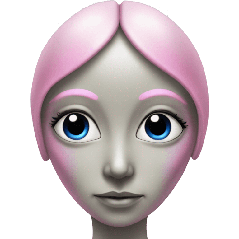 Pleiadian alien female third eye pink emoji