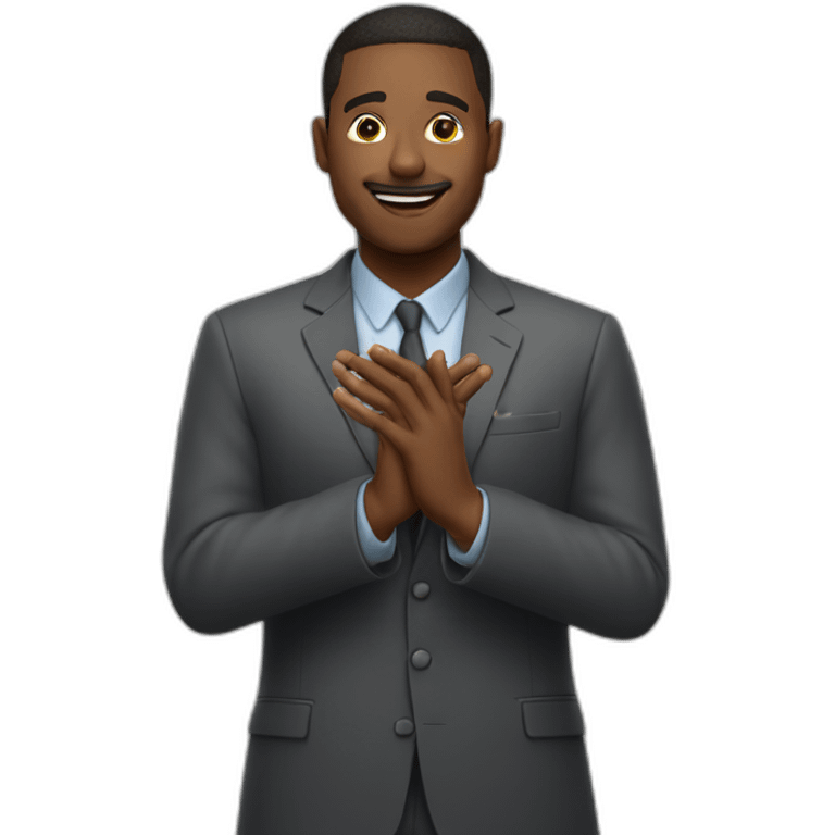 man saying thank you with his hands emoji