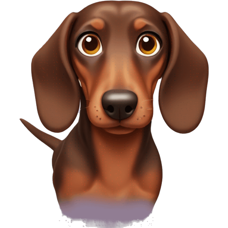 brown dachshund dog  emoji