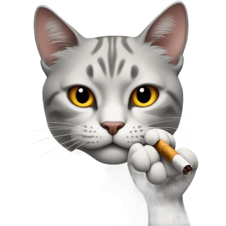 Cat smoking a cig emoji