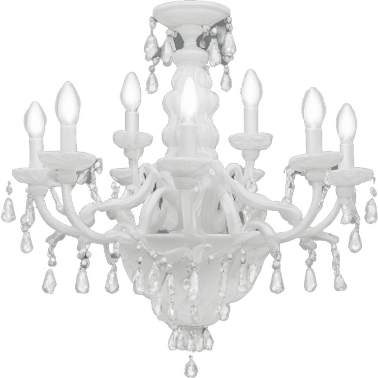 Chandelier white vintage emoji