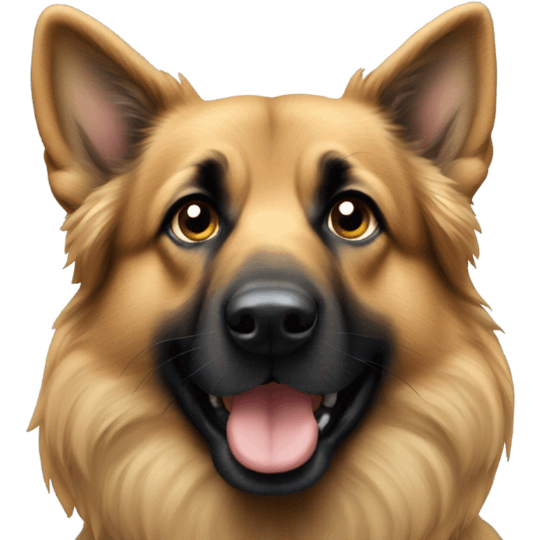 German shephard long hair emoji