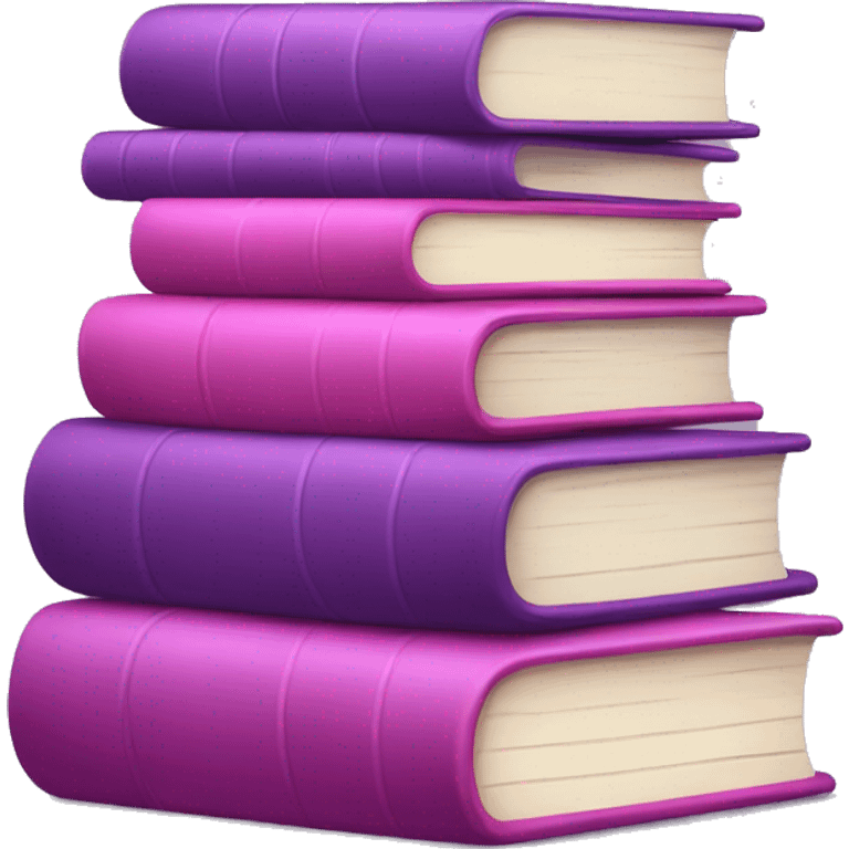 Pink and purple stack of books emoji