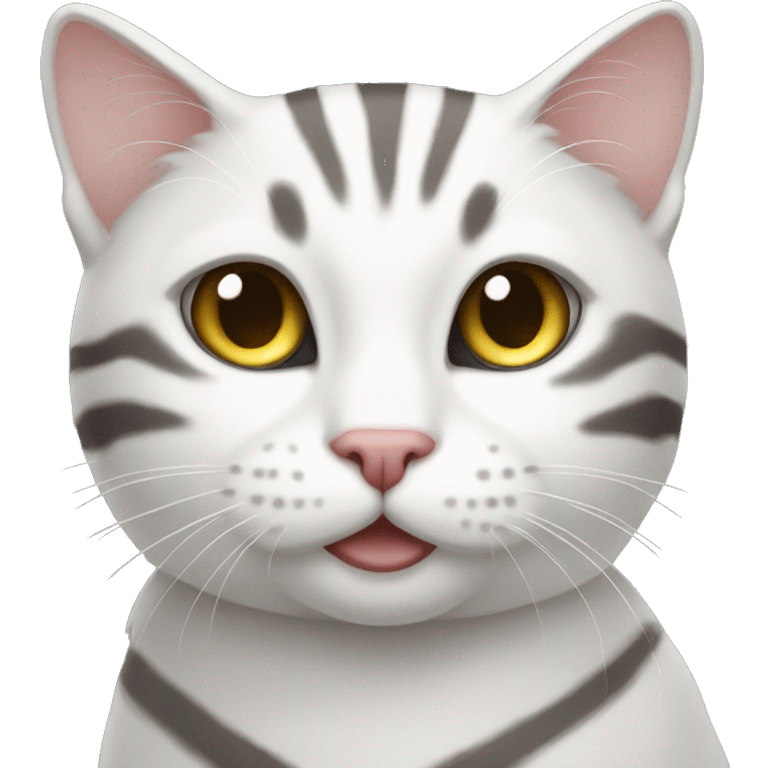 white striped cat emoji