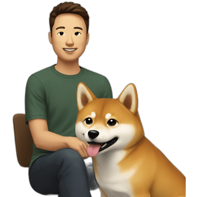 Elon with shiba emoji