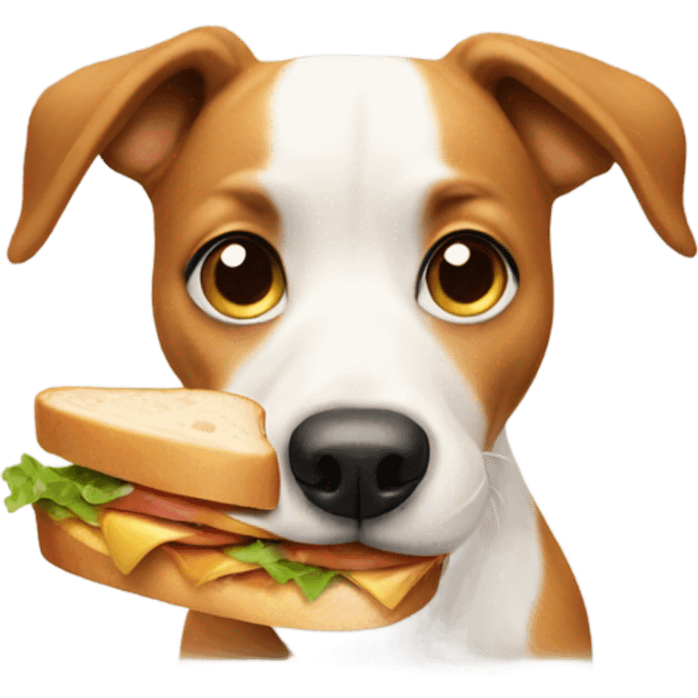 Dog begging for a sandwich  emoji