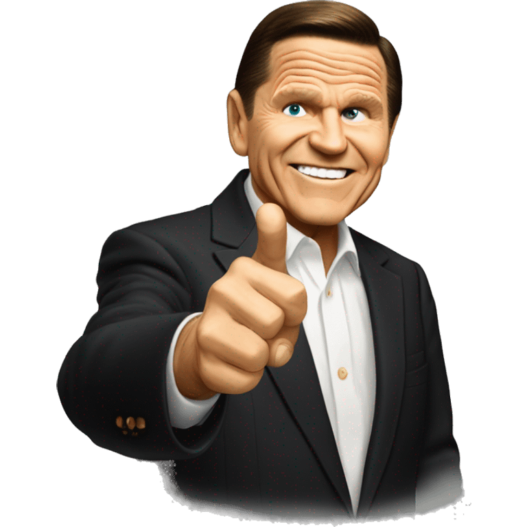 Kenneth Copeland pointing forward  emoji