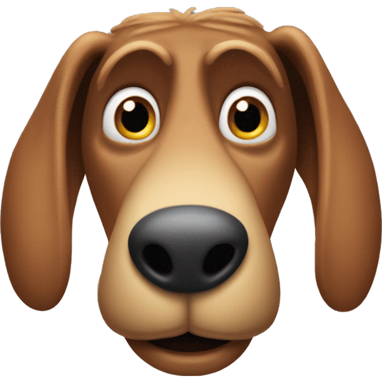 ALF the alien with a droopy brown nose emoji