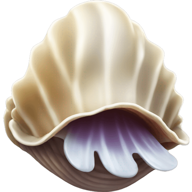 Ocean clam with tongue emoji