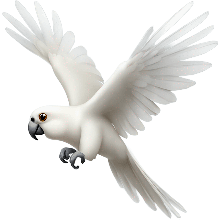 white parrot flying emoji